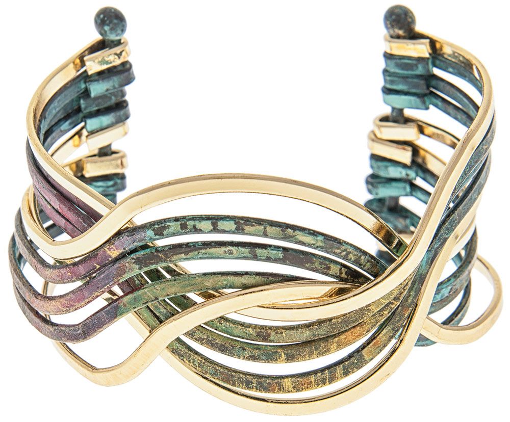 Rain - Patina Mix Crossover Cuff