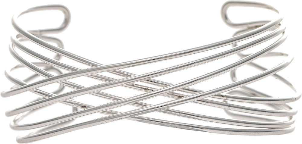 Rain - Crossover Wire Cuff Silver