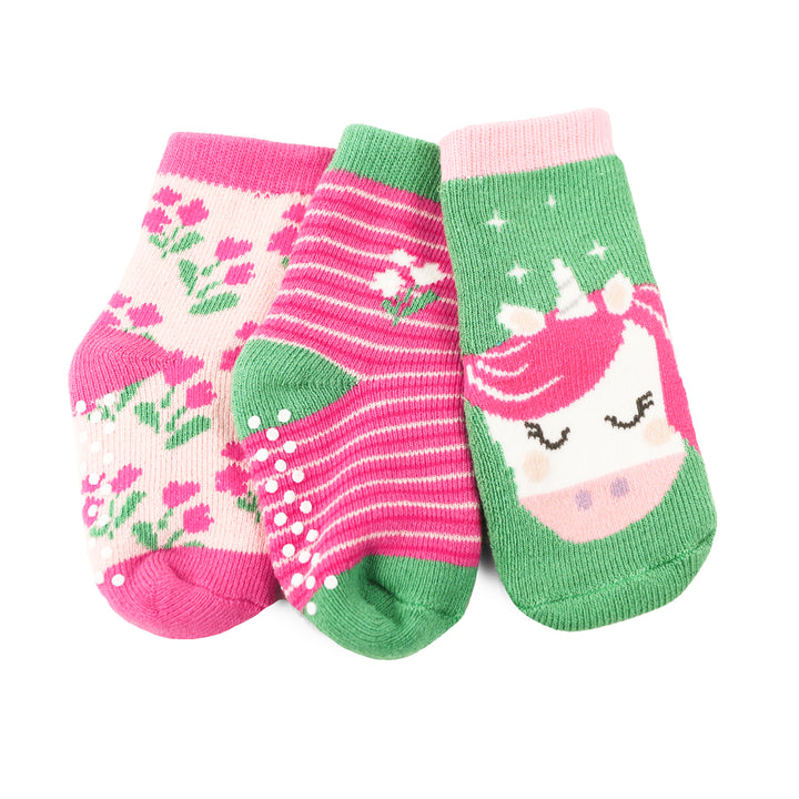 Baby and Toddler Socks 0-24 mos (3 Sets) - Unity Unicorn