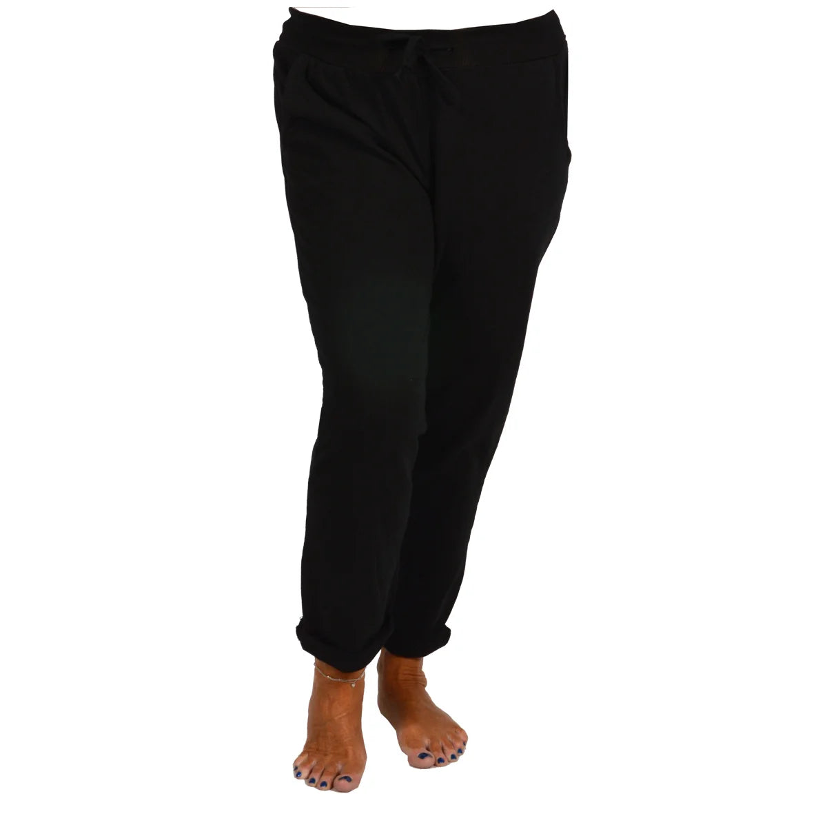 Black Rolled Cuff Jogger