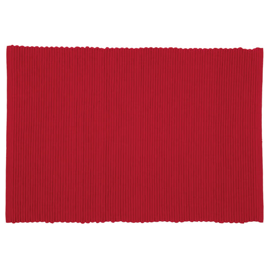 Ribbed Placemat Chili Red