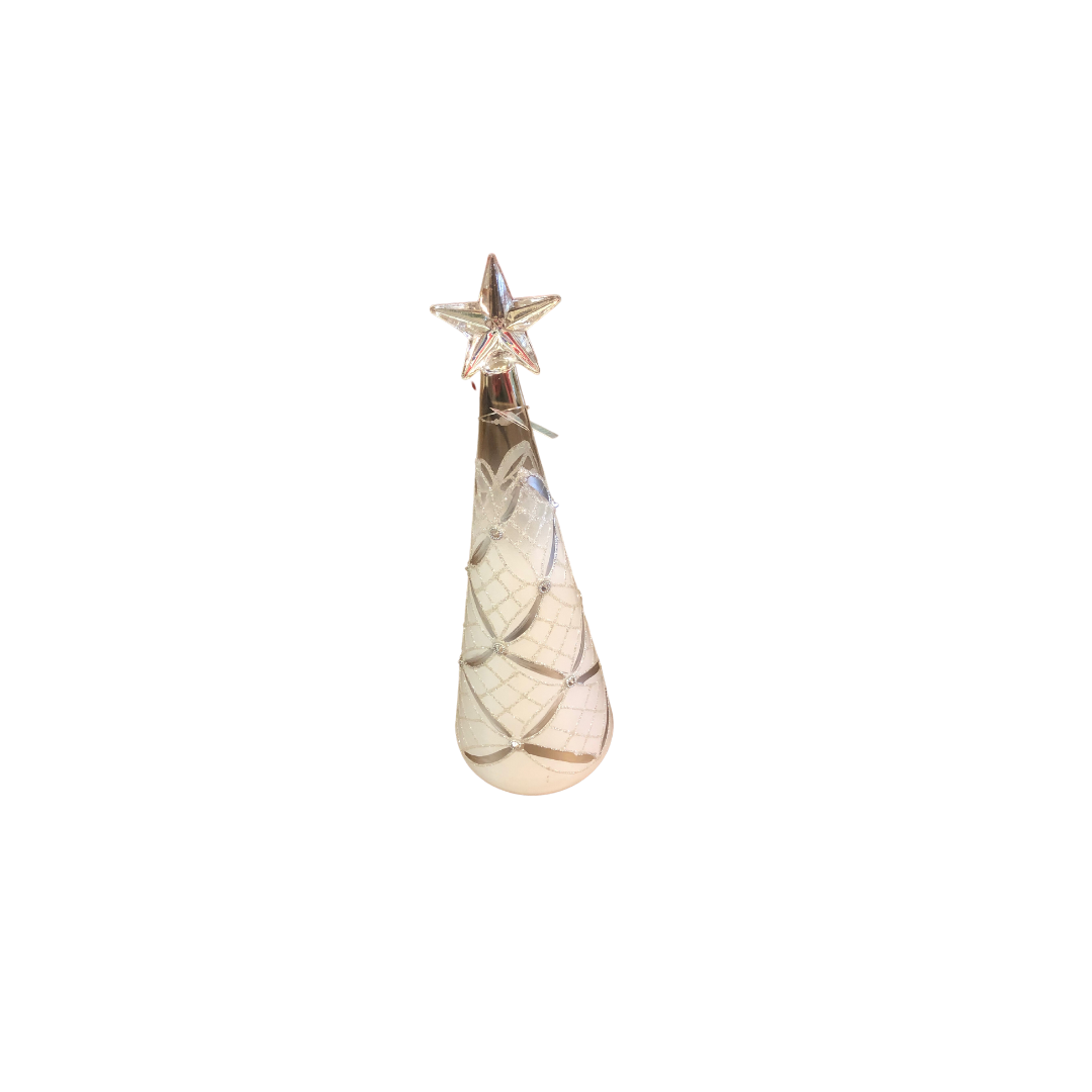 Clear Glass Lighted Tree