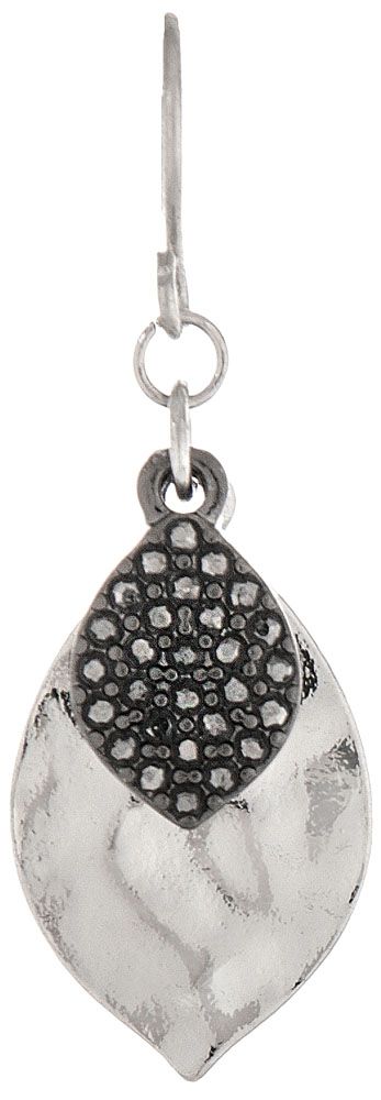 Rain - Silver Pointed Hematite Earring