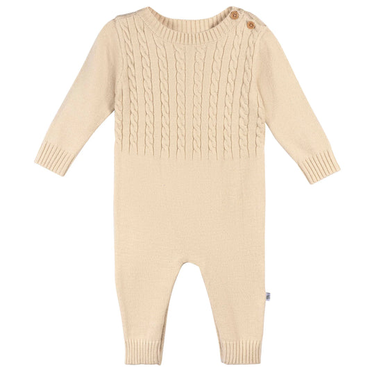 Sweater Knit Coverall - Tan