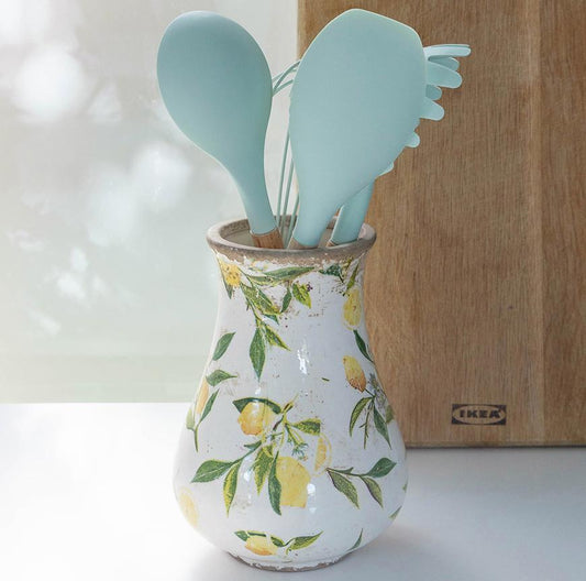 Distressed Lemon Vase (2 Sizes)