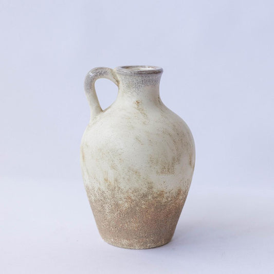 Cream and Brown Vase