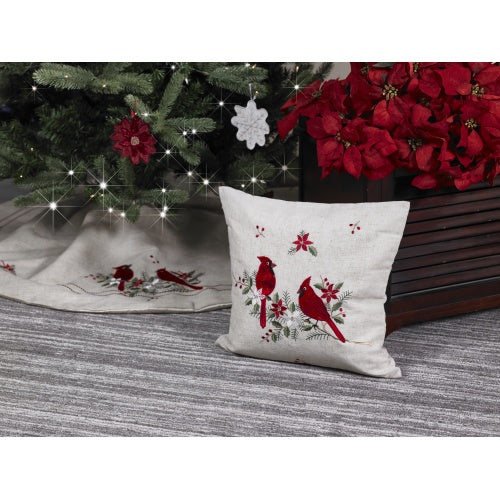 Cardinal Pair Square Cushion