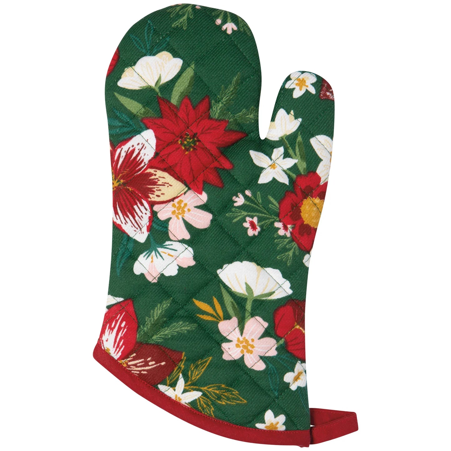 Amaryllis Christmas Spruce Oven Mitt