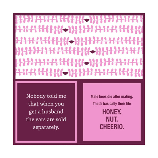 Humorous Reversible Cocktail Napkin Honey Nut