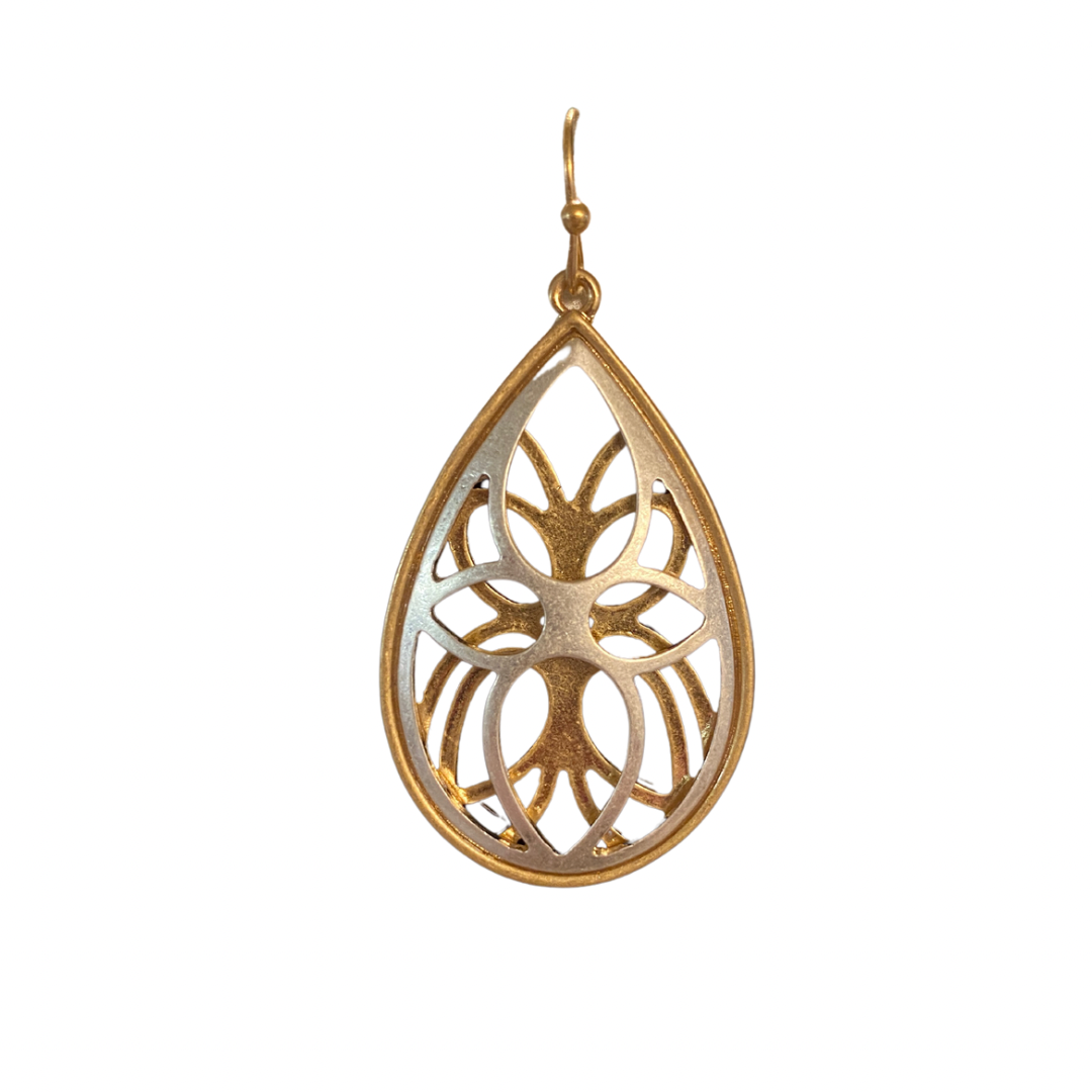 Rain - Double Sided Flower Cut Earrings