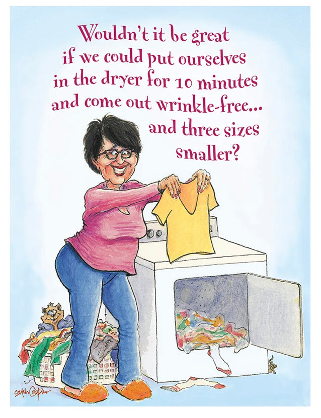 Woman Standing by Washer