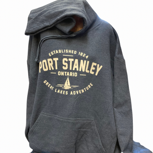 Port Stanley Hooded Sweatshirt-Heathered Navy