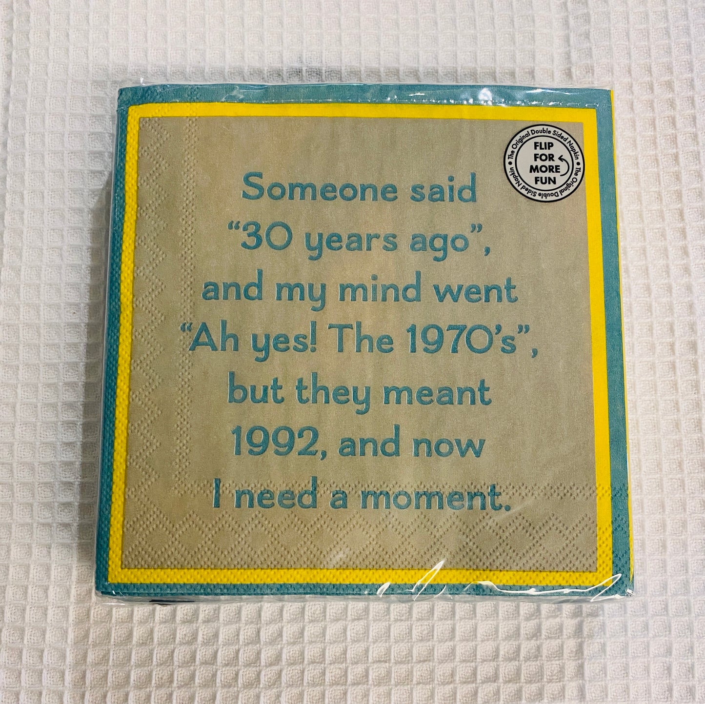 Humorous Reversible Cocktail Napkin B to F
