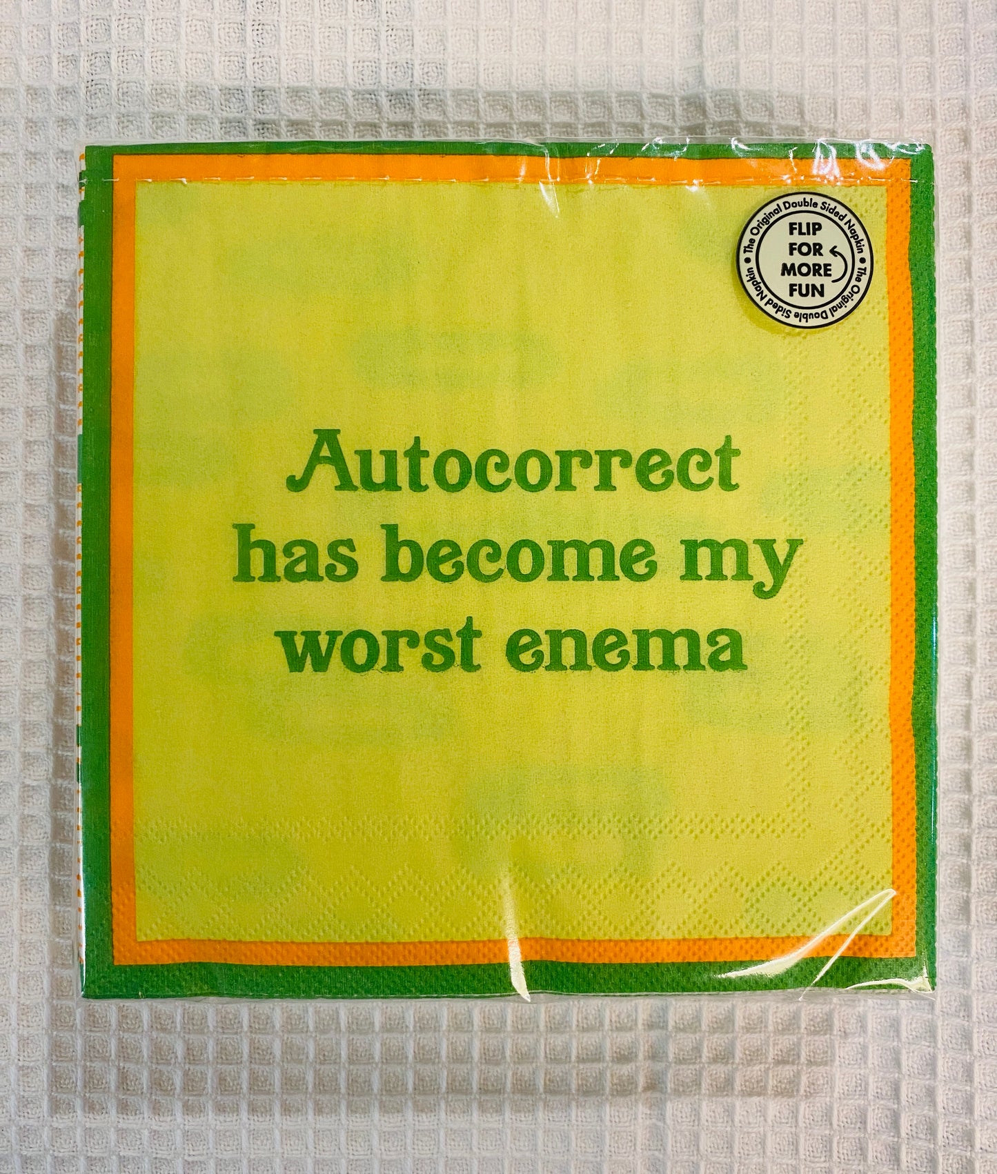 Humorous Reversible Cocktail Napkin Autocorrect