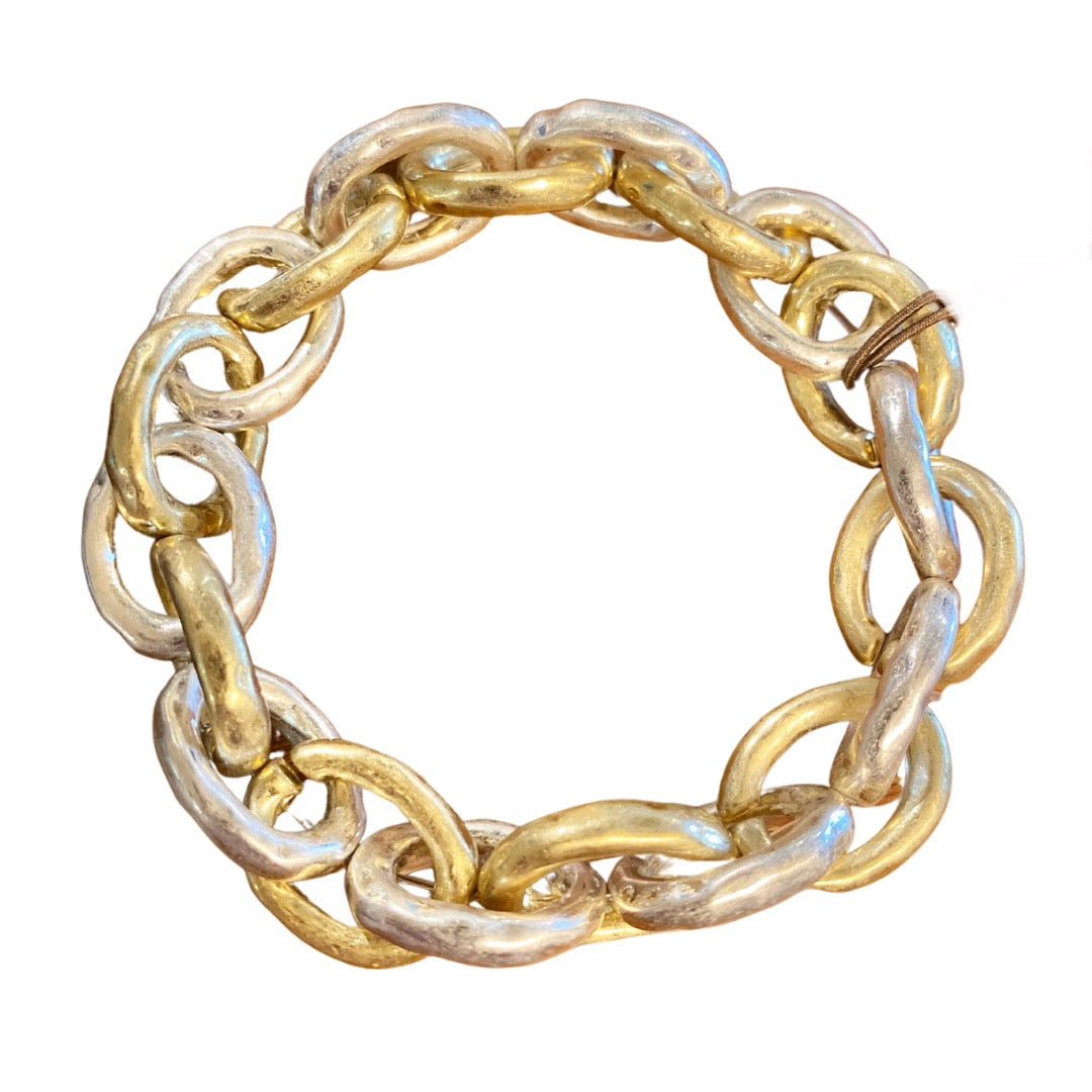 Rain - Two Tone Thick Chain Bracelet