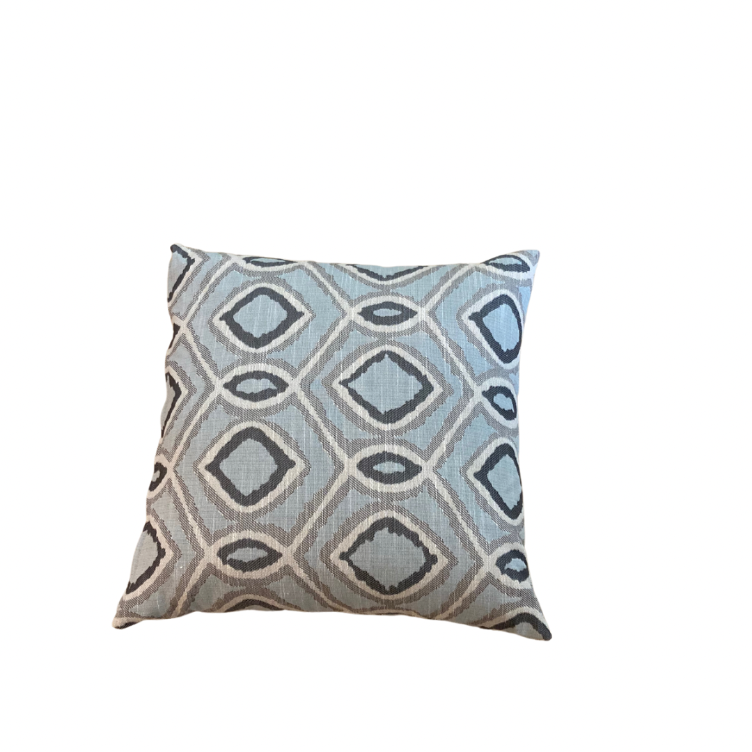 Blue, Grey and White Cushion