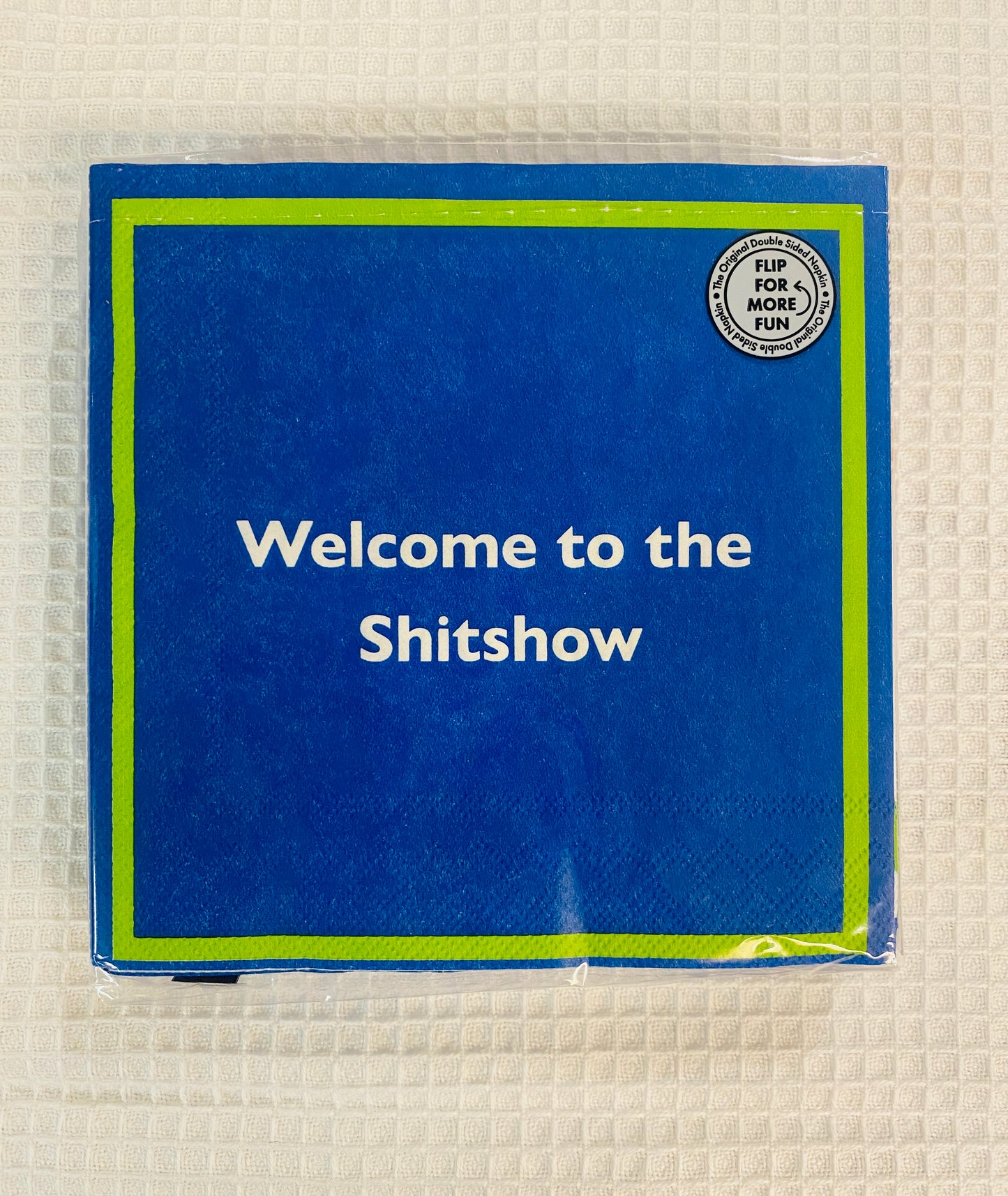 Humorous Reversible Cocktail Napkin Alcohol Poisoning