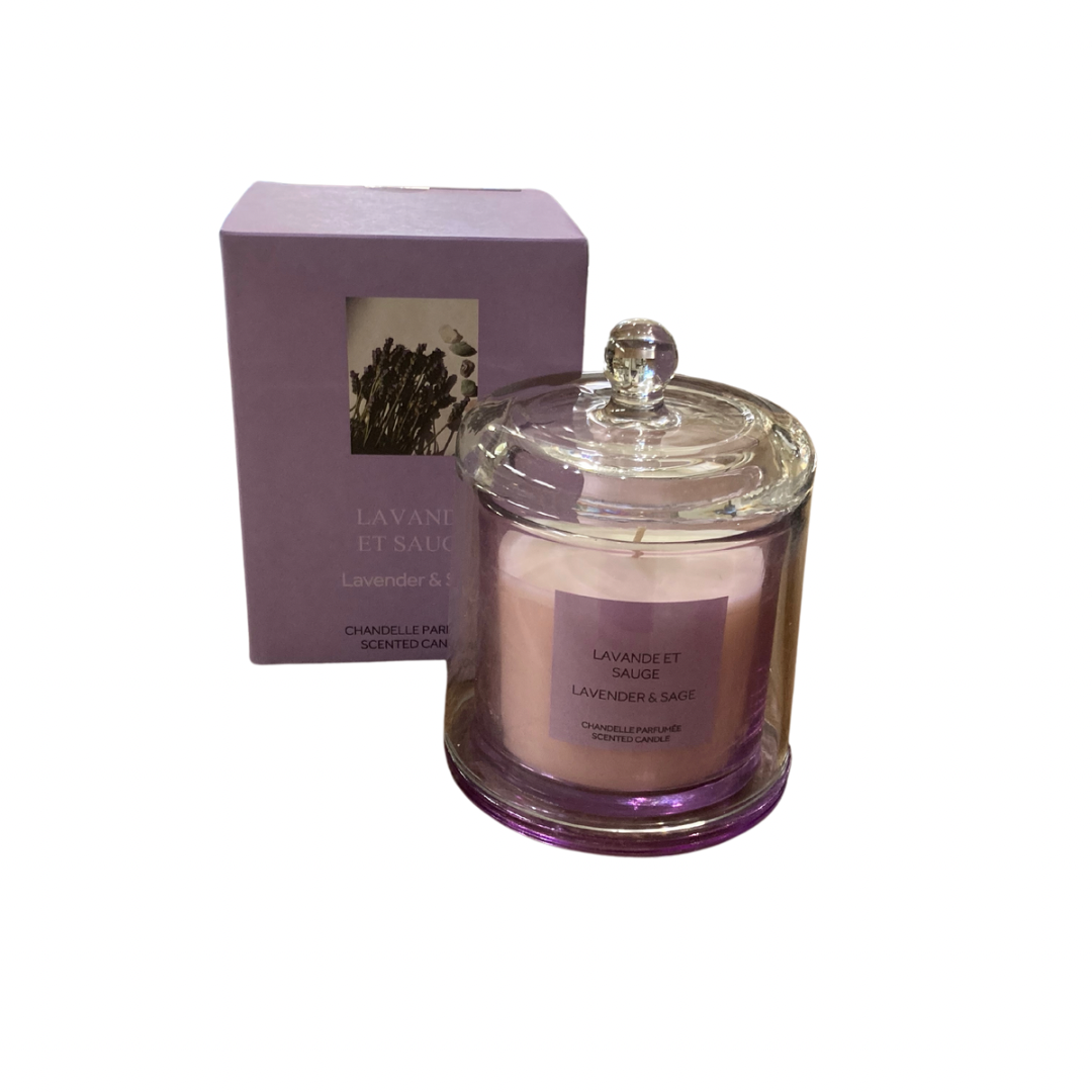 Lavender and Sage Candle in Bell Jar