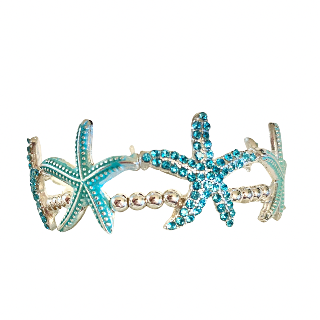 Rain - Crystal Enamel Starfish Bracelet