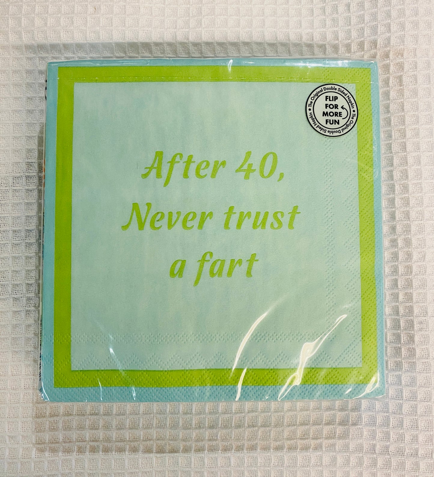Humorous Reversible Cocktail Napkin Financial Plan