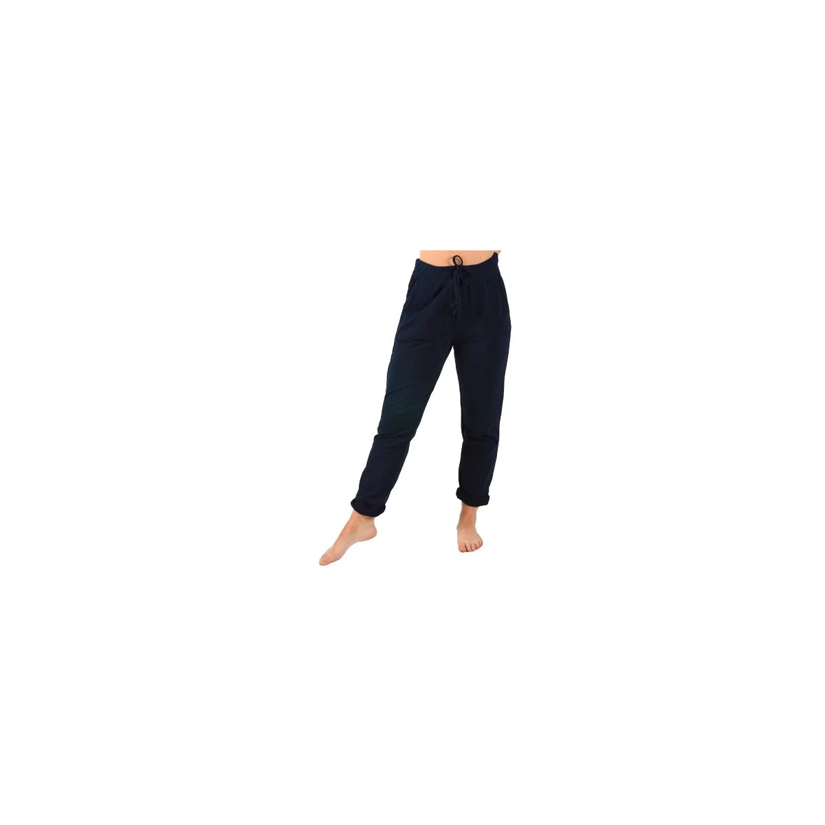 Navy Rolled Cuff Jogger