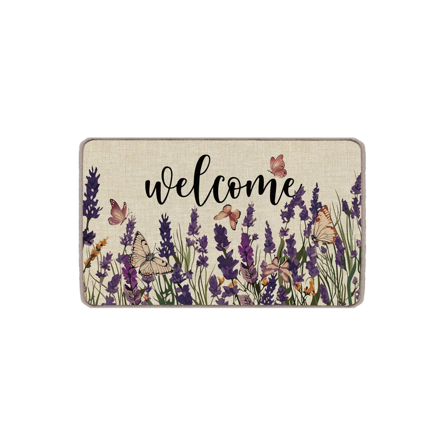Lavender Welcome Doormat 1'6" x 2'6"