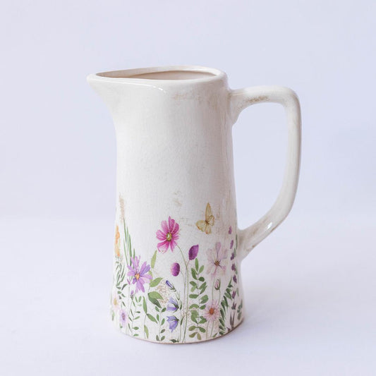 Floral Ceramic Pitcher