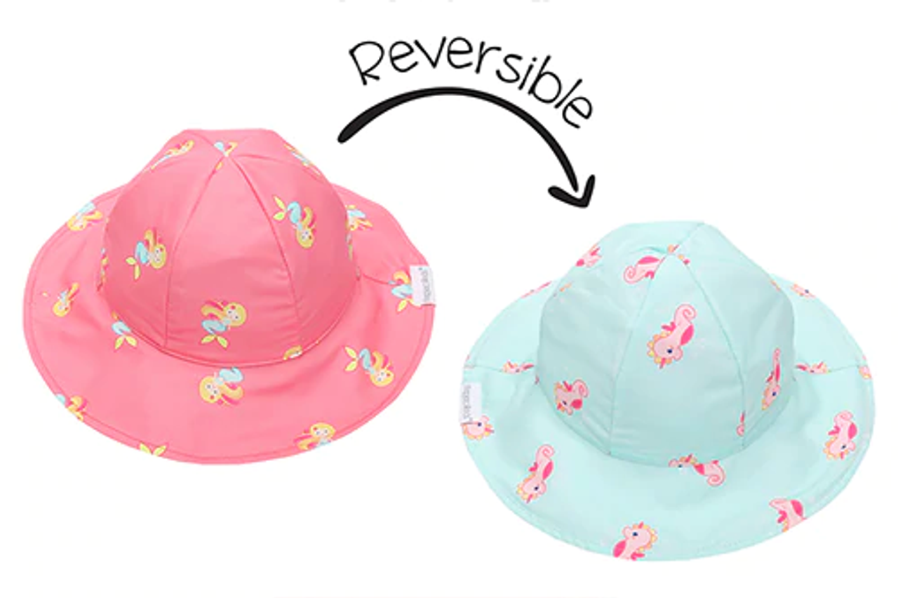 Flapjack Kids Baby Sun Hat Mermaid/Seahorse