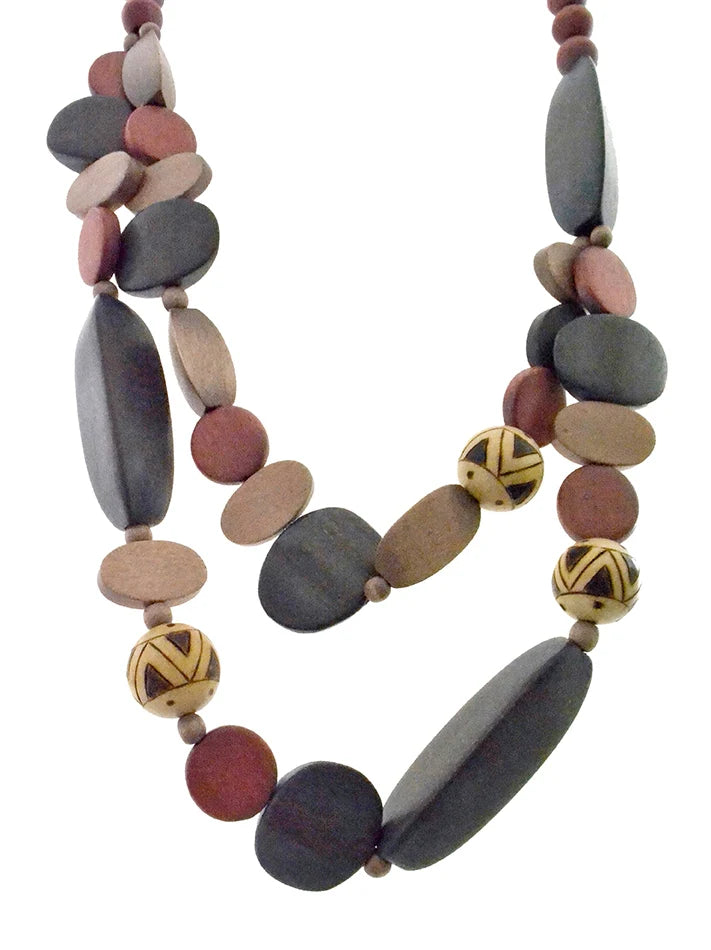 Pink Beaded Two Strand Necklace