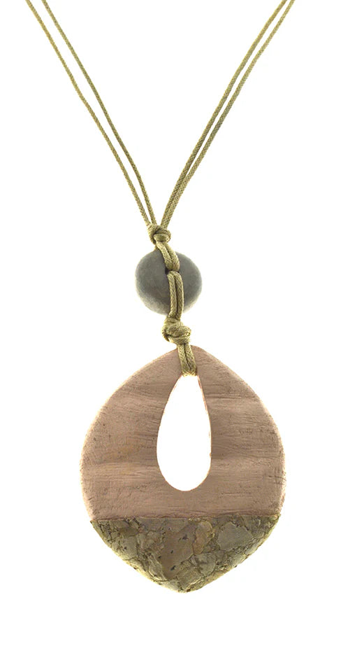 Wood and Cork Necklace