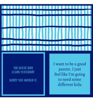 Humorous Reversible Cocktail Napkin Good Parent