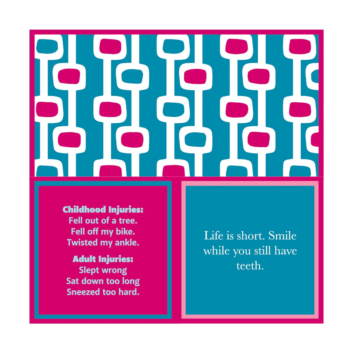 Humorous Reversible Cocktail Napkin LIfe is Short