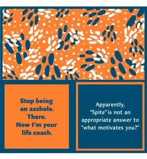 Humorous Reversible Cocktail Napkin Spite