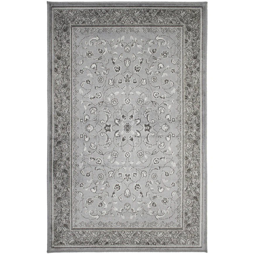 Art Silk Sarook Grey Washable Rug