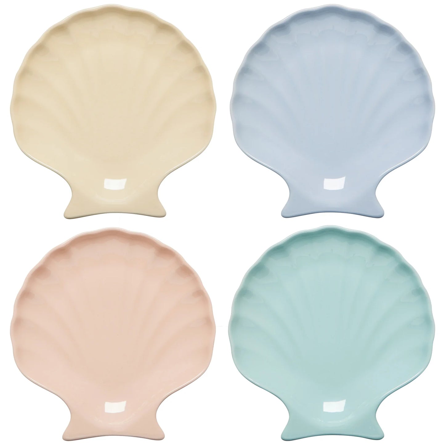 Seaside Shells Appetizer Plates (Set of 4)
