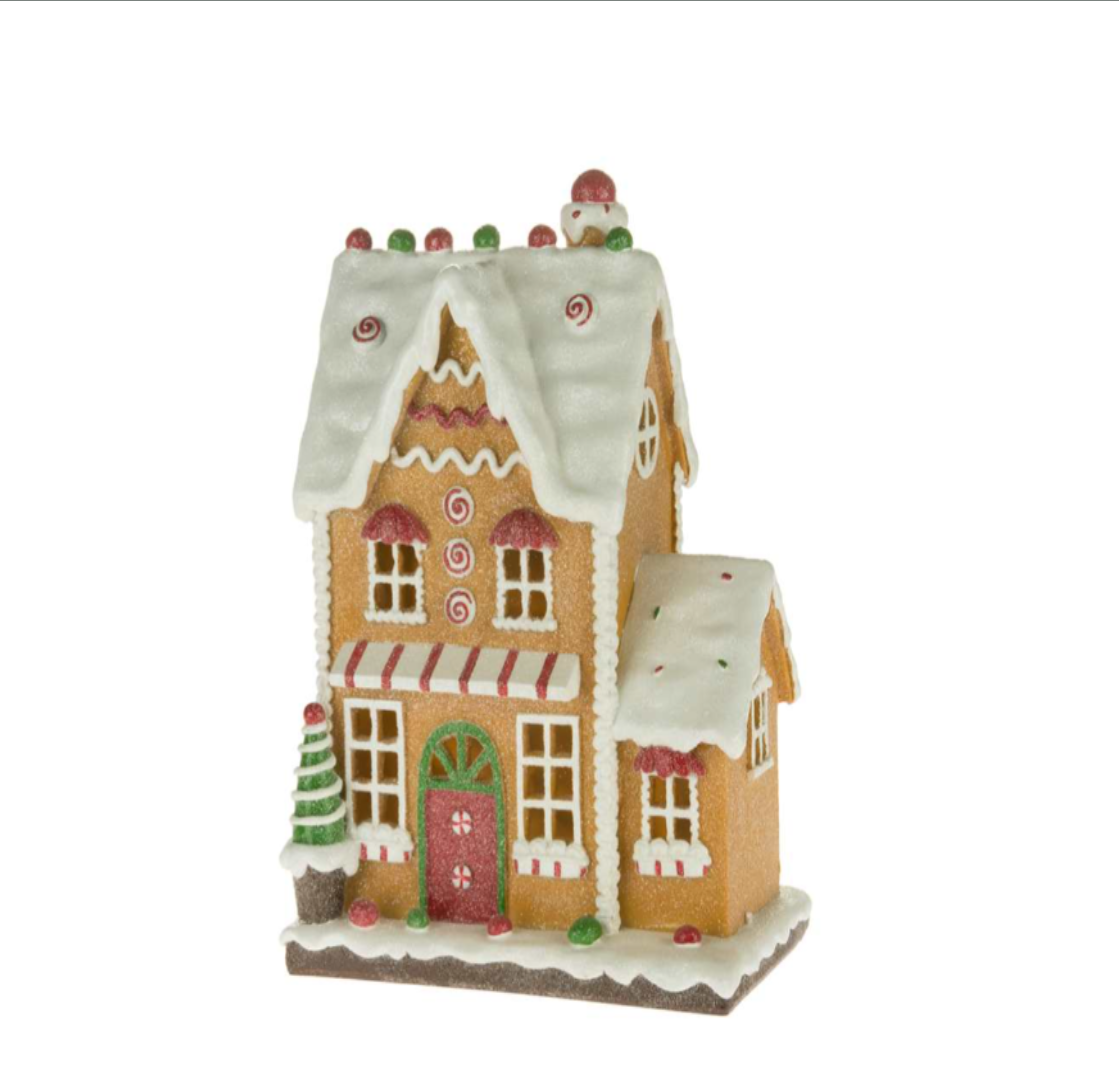 10.5" LED Gingerbread House