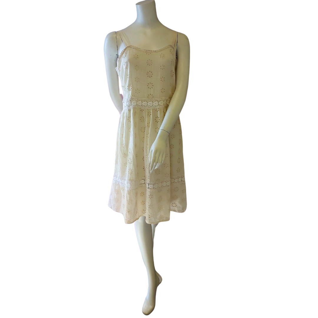 Cotton Eyelet Dress - Ivory