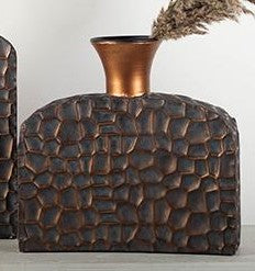 Metal Textured Vase - Small