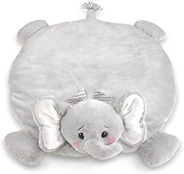 Plush elephant round playtime mat