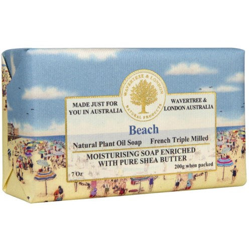 Triple milled beach scented bar of soap