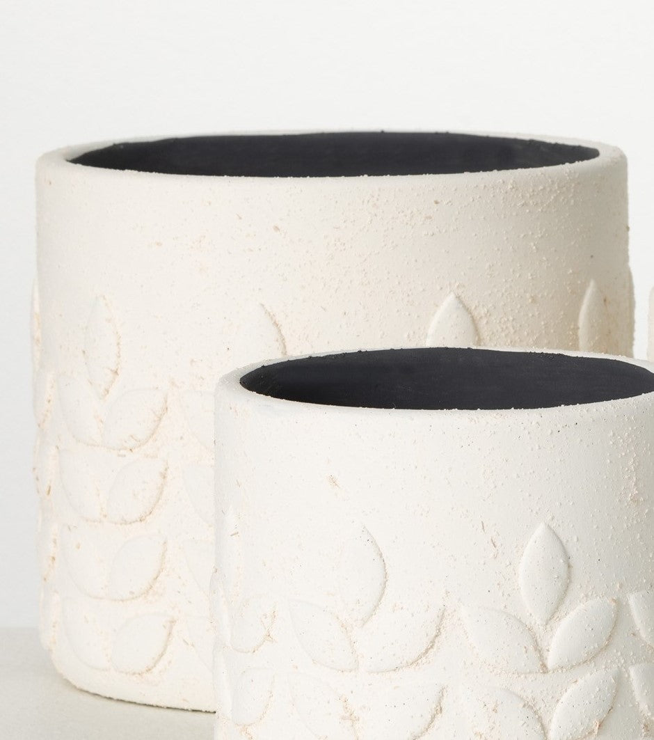 White Modern Leaf Container (3 Sizes)