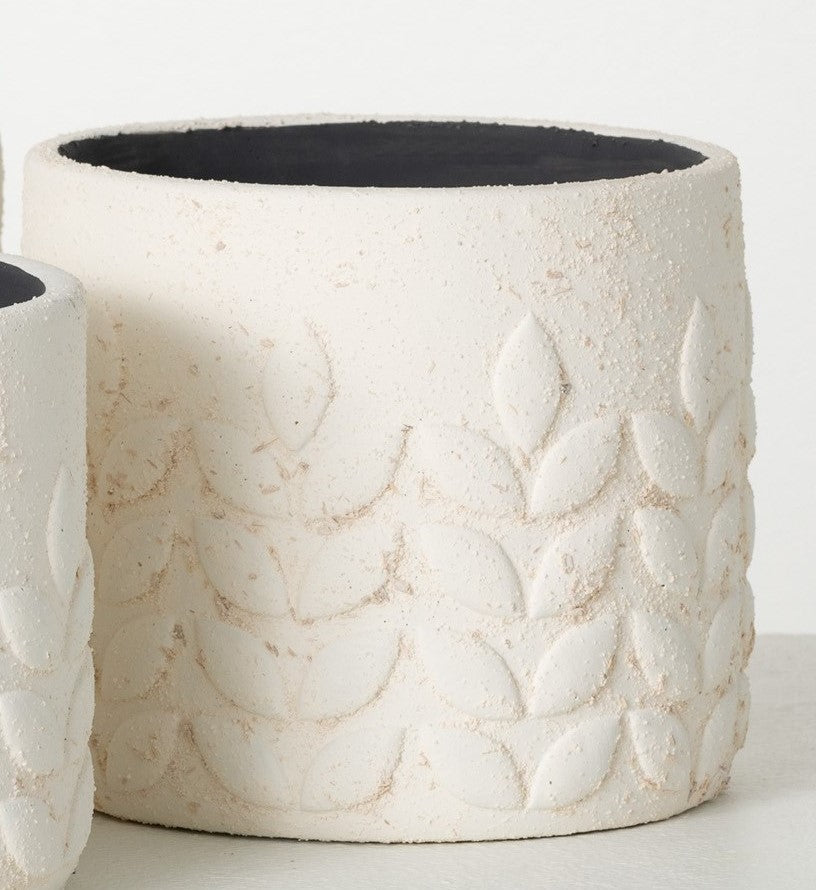 White Modern Leaf Container (3 Sizes)