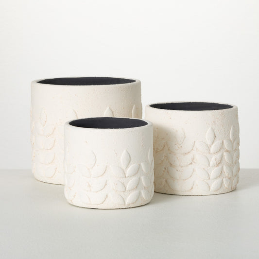 White Modern Leaf Container (3 Sizes)