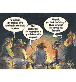 Cowboys around the campfire Birthday Card