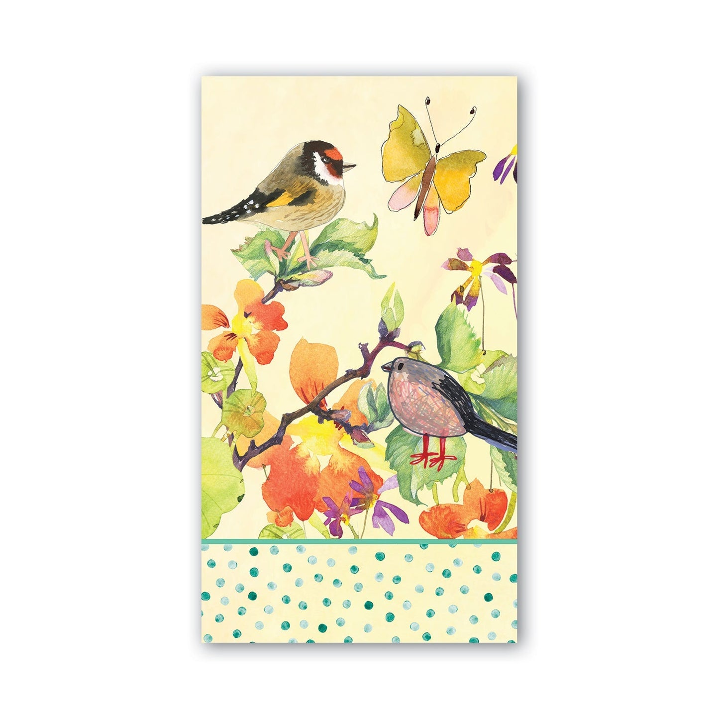 Michel Design Works Birds & Butterflies Hostess Napkins