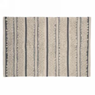Natural looped carpet with Grey Stripes (2'x3')