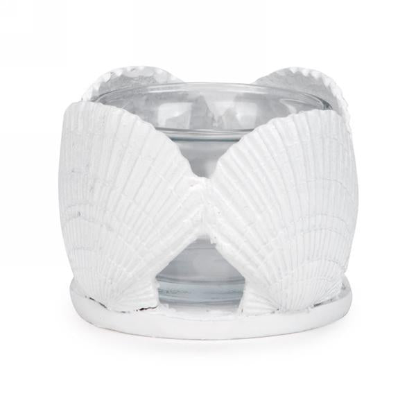 White Shell Votive Holder