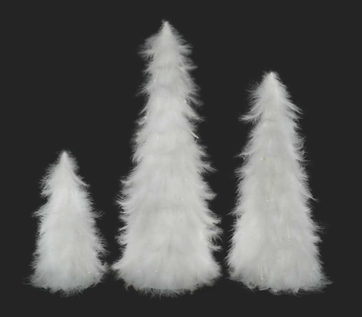 White Feather Trees (Assorted Sizes)