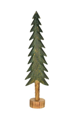Green and Brown Wood Pine Tree (Assorted Sizes)