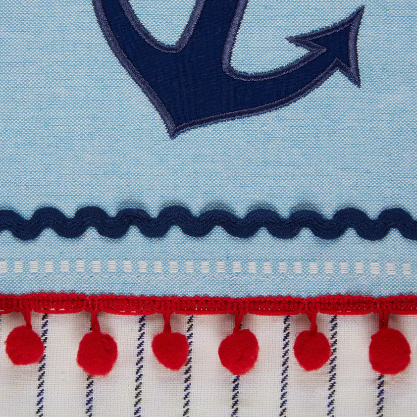 Ahoy Embellished Dishtowel